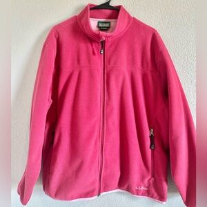L.L.Bean Polartec Fleece Jacket Women’s 2X Rose Pink Full Zip Warm Cozy